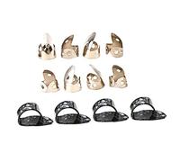 SOIMISS 12Pcs Adjustable Metal Finger Picks Set for Guitar Professional Guitar Pick Rings Durable and Lightweight Design for Acoustic Classic Bass and Banjo Playing