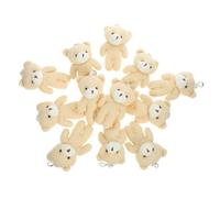 SOIMISS 12pcs Adorable Tiny Bear Pendant Keychain Soft Plush Stuffed Bear Dolls for Purse Backpack Handbag Hanging Charm Creative Mini Design Accessory