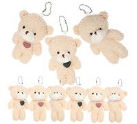 SOIMISS 12Pcs Bear Plush Keychain Soft Stuffed Animal Pendants for Bags Backpacks and DIY Crafts for Parties and Everyday Use