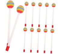 SOIMISS 12pcs Boys and Girls Lollipop Drumsticks Musical Percussion Instrument Stick for Beginner Drummer Practice Soft Sponge Head for Stage Performance