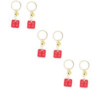 SOIMISS 12pcs Chinese Style Blessing Key Chains Decorative Metal Pendants Luck and Success Symbols Key for Bags and