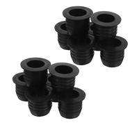 SOIMISS 12pcs Cocktail Pour Adapter Wide Neck Adapter Tapered Flow Controller Sealed Liquor Spout Replacement Liquor Spout Bar Restaurant Pour Fast Flow Black