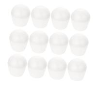 SOIMISS 12pcs Creative Shaped Foam Cake Dummies Multi-Function Reusable Cake Models for Wedding Decoration and DIY Crafting White 7.5cm