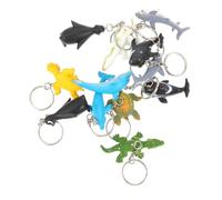 SOIMISS 12pcs Cute Animals Modeling Key Chains Realistic Ocean Animal Key for Boys and Girls