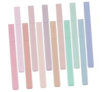 SOIMISS 12pcs Double Ended Highlighters Portable Compact Design with Pastel Colors Smooth No Leak Ink Pens for Journals Color Coding Scrapbooking School and Office Use
