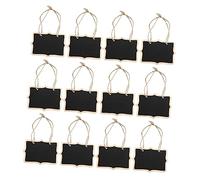 SOIMISS 12pcs Double Sided Mini Wooden Blackboards Hanging Chalkboard Signs Multi Purpose Message Boards for Home School Party Decorations