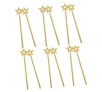 SOIMISS 12pcs Glitter Sparkly Star Wands for Fairy Princess Roleplay Lightweight Comfortable Grip Birthday Halloween Christmas Party Props