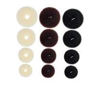 SOIMISS 12pcs Hair Donut Bun Makers Hair Rings with Elasticity for Women for Up-do Styles