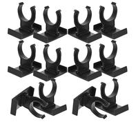 SOIMISS 12pcs Kitchen Leg Plinth Clips Furniture Leveling Feet Clip Plastic Adjustable Cabinet Leveler Kick Black Protects Furniture and Floors Adds Height for Home Improvement