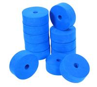 SOIMISS 12Pcs Lake Blue Drum Felt Pads Thick Double Layer Cushioned Cymbal Washers for Snare Tom Hi Hat Stands Durable Protective Accessories for Drum Maintenance and Sound Quality
