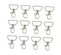 SOIMISS 12pcs Metal Lobster Claw Clasps with Swivel Hook Clips for Keychains Lanyards DIY Craft Accessories for Bags Backpacks and Id Badges