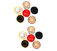 SOIMISS 12pcs Mini Mexican Hat Headband Adorable Festive Hair Accessories for Women and Boy Girl Fun Party and Festival Wear Unique Hat Hair Hoops