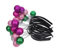 SOIMISS 12pcs Multi- Headband with Glittery Foam Balls Lightweight Comfortable Martian Antenna Hair Hoop for Halloween Cosplay and Party Accessories