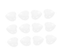 SOIMISS 12Pcs Natural White Crystal Heart Shaped Stones Smooth Surface Meditation Ornaments Decorative Craft Supplies for Stress Relief and Home