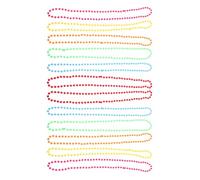 SOIMISS 12PCS Neon Plastic Beaded Necklaces for Masquerade and Carnival Parties Lightweight and Durable Holiday Accessories in Bright Colors for Year's Eve Celebrations