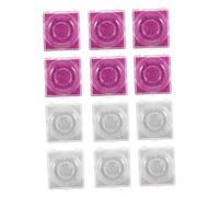 SOIMISS 12pcs Plastic False Eyelash Case with Rosy and Silver Card Inserts, High- Lash Holder Trays for Makeup Storage and Travel Organizer