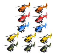 SOIMISS 12Pcs Pull Back Helicopter for Miniature Airplane Playthings with Bright Colors Educational and Interactive Pullback Aircraft for Boys and Birthday Gift Random Color