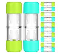 SOIMISS 12pcs Rgp Gas Permeable Lens Case Set, Leakproof Hard Contact Holder Box with Deep Well Design, Portable Eye Care Storage Container for Travel and Daily Scleral Lens Protection