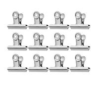 SOIMISS 12pcs Silver Metal Nail Art Clips for Manicure at Home Adjustable Length Nail Extension Clamps Easy to Trim for Professional