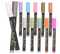 SOIMISS 12Pcs Soft Tip Paint Markers Water Based Metallic Pens for Multi Surface Use Non Toxic Colorful Paint Pens for Crafting and Calligraphy