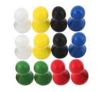 SOIMISS 12pcs Wooden Chess Pieces Smooth Finish Wood Chessmen Pawns and Kings Replacement Game Accessories for Travel Board Games