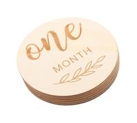 SOIMISS 12pcs Wooden Milestone Signs Double Sided Engraved Monthly Cards for Newborn Photography Gender Neutral Photo Props for Boys for Capturing Growth Moments