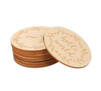 SOIMISS 14Pcs Wood Milestone Cards for Newborn Photography Growth Tracking Discs Natural Wood Room Decor for Birthdays Showers