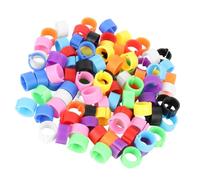 SOIMISS 150pcs 8mm Plastic Pigeon Foot Rings Lightweight Identification Bands for Parrot Small Chicken Multicolored Sturdy Leg Bands for Bird Health Supplies Random Color