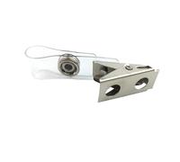SOIMISS 150pcs Double Hole Metal Badge Clips with PVC Straps for Work Badges Suitable for Schools and Trade Shows Sturdy Silver Metal Id Card Holders