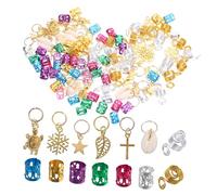SOIMISS 150pcs Hair Jewelry Braid Accessories for Women Dreadlocks Including Braids Charms Hair Cuffs and Pendants for Braiding Jewelry for Festival Braiding