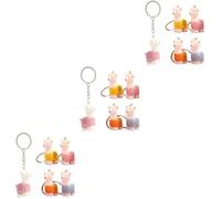 SOIMISS 15pcs Cute Alpaca Keychains Creative Cartoon Pendant Keyring Charms for Bags Backpacks Keys Random Colors Unique Animal Design for Fun Decoration