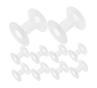 SOIMISS 15pcs Plastic Spools for Embroidery Accessories Stable Non Slip Design Thread Bobbins for Ribbon Yarn Wire Craft Organizers for Home and Workplace Use