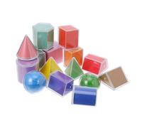 SOIMISS 15pcs Translucent Geometry Solids for Light Table Activities Educational Math Manipulatives for Develops Shape Recognition Spatial Awareness and Problem Solving Skills