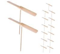 SOIMISS 15pcs Wooden Dragonfly Flying for Outdoor Hand Rub Propeller Sky Flyers Lightweight Safe Wood Material Family Fun