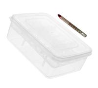 SOIMISS 16-grid Plastic Reptile Egg Incubator with Thermometer, Hatchery Box for Gecko, Lizard, Snake Egg Hatching, Professional Breeding Tray for Pet Reptiles