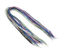 SOIMISS 16 Pairs Silver Onion Pearlescent Flat Shoelaces 1.1m for Sneakers | Dacron Build, Metallic Glitter Finish, Lasting Knot, for Canvas Shoes, Women and Youth Random Color