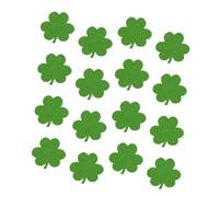 SOIMISS 16pcs Green Shamrock Cup Coasters Set for St Patrick’s Day, Home Drink Mats with Clover Shape, Party Table Protectors for Irish Celebration