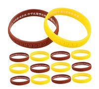 SOIMISS 16pcs Motivational Silicone Wristbands with Textured Sanskrit Design Flexible Elastic Bracelets for Sports Events Soccer Party Favors Lightweight Bands for Everyday Wear