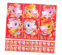 SOIMISS 180pcs Lai Shi Feng Hong Bao Red Envelopes Chinese Hong Bao Chinese Lucky Money Bag Festival Red Envelopes Paper