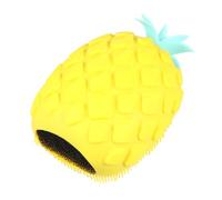 SOIMISS 1Pc Cartoon Pineapple Silicone Bath Brush Body Shower Scrubber with Inner Sponge for Effortless Cleaning Yellow Color for Exfoliating and Producing Rich Soap Bubbles