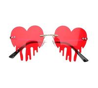 SOIMISS 1Pc Chic Heart Shaped Tears Sunglasses Funny Rimless Eyeglasses for Festival Parties Unique and Lightweight Design for Friends and Family Sturdy and Fashionable