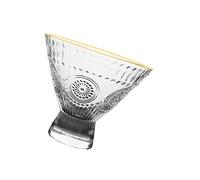 SOIMISS 1PC Elegant Glass Dessert Cup Multi Purpose Smoothie and Juice Cup for Milk Yogurt and Pudding Chic Design for Parties and Home Use Gold Trimmed Beverage Glass