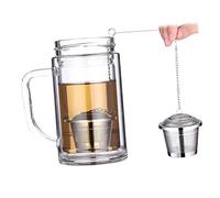 SOIMISS 1Pc Stainless Steel Seasoning Ball Filter Portable Reusable Tea Infuser Spice Ball Filter for Loose Leaf Tea and Cooking Easy to Use with Clip for Mugs and Pitchers