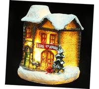 SOIMISS 1Pc Xmas Glowing House Decor Luminous Mini House Ornament for Christmas Home Decor for Holiday Parties and Gifts Premium Quality Resin Decoration
