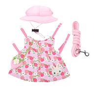 SOIMISS 1Set Adorable Bunny Harness with Traction Rope Comfortable Breathable Rabbit Clothing for Pets for Daily Walks Outdoor Adventures