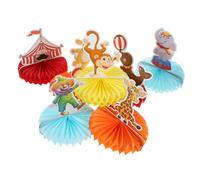 SOIMISS 1Set Cute Carnival Circus Animals Honeycomb Centerpiece Decorations for Birthday and Adorable Circus Theme Table Accents Easy to Assemble and Portable