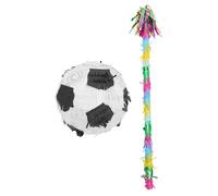SOIMISS 1Set Football Pinata with Stick Fun Soccer Ball Party Favor Hanging Decor for Birthdays and Celebrations Fill with Sweets and Bundle
