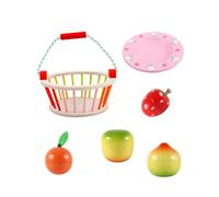 SOIMISS 1Set Fruit Cutting Educational Early Learning Plaything with Portable Basket Realistic Fruit Shapes for Pretend Play for Years