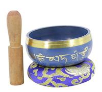 SOIMISS 1Set Tibetan Singing Bowl Set Meditation Bowl for Buddhism Yoga and Relaxation with Random Cushion Color for Mindfulness and Stress