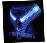SOIMISS 1Set USB Charging LED Luminous Dog Vest Durable Pet Dog Vest for Night Safety Comfortable and Stylish for Dog Lovers Blue S